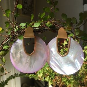 Mother of pearl disc earrings by Kendra Scott